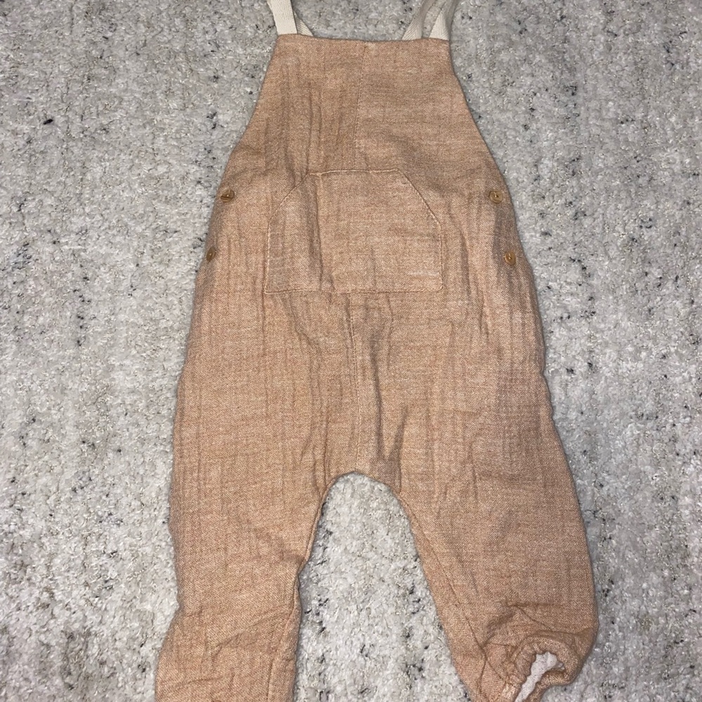 Textured peach jumpsuit.